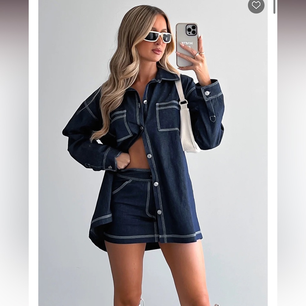 White Fox Boutique Denim Shirt/Dress